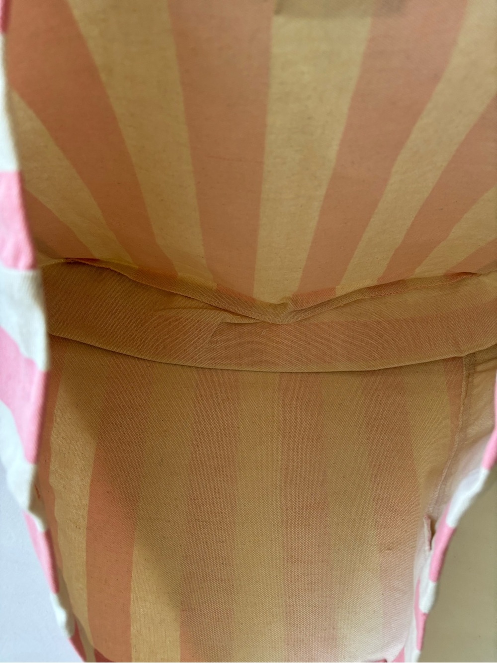 Sezane Pink White Stripe Tote - Picture 3 of 3